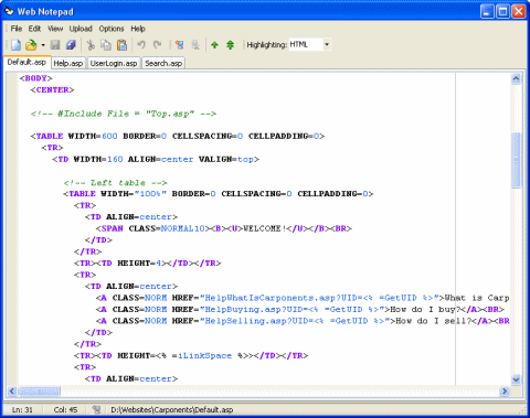 Web Notepad Screenshot